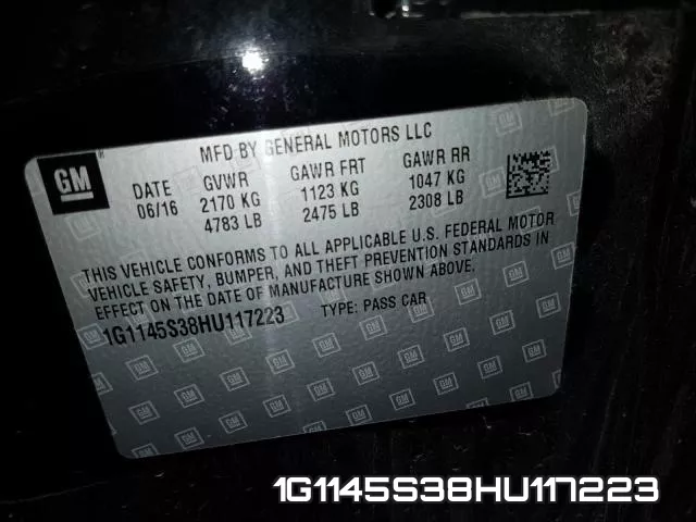 1G1145S38HU117223 фото 2