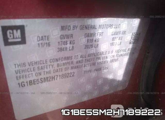 1G1BE5SM2H7189222 фото 10