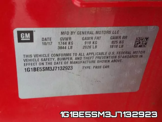 1G1BE5SM3J7132923 фото 2