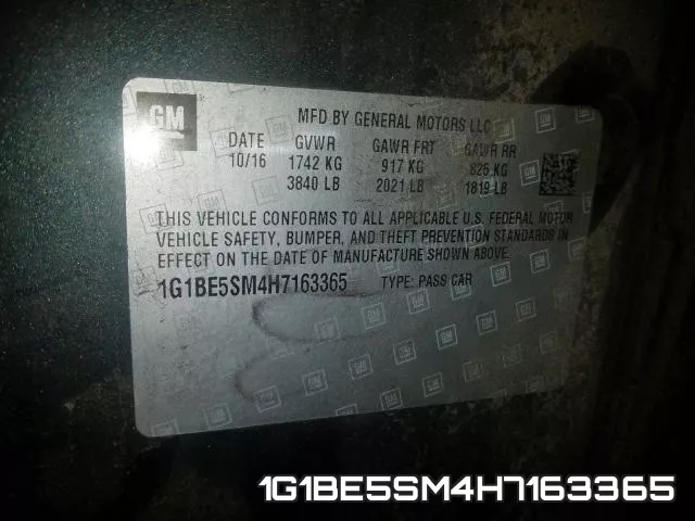 1G1BE5SM4H7163365 фото 2