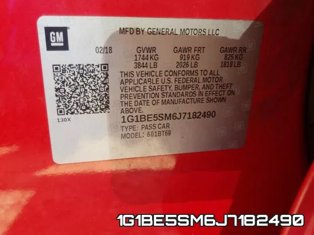 1G1BE5SM6J7182490 фото 2
