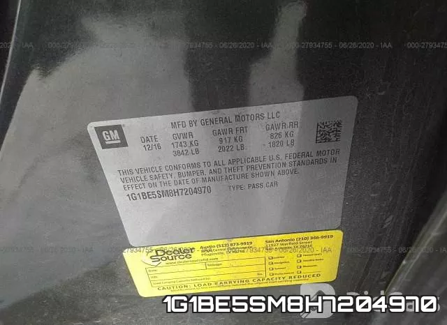 1G1BE5SM8H7204970 фото 10