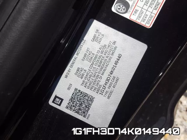 1G1FH3D74K0149440 фото 2