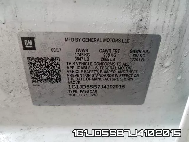 1G1JD5SB7J4102015 фото 2