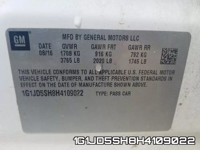1G1JD5SH8H4109022 фото 2