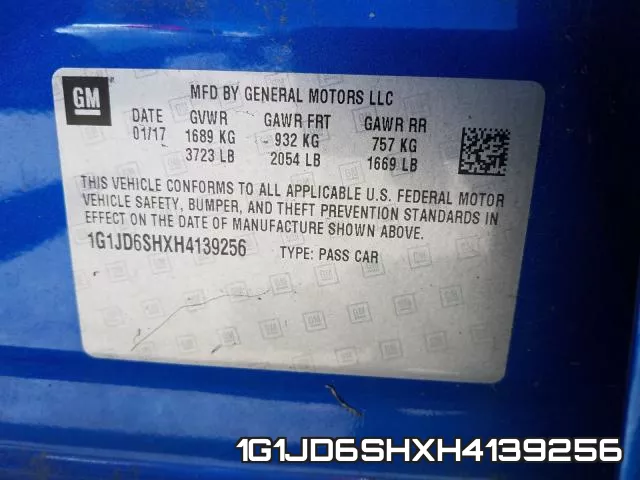 1G1JD6SHXH4139256 фото 2