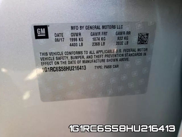1G1RC6S58HU216413 фото 2