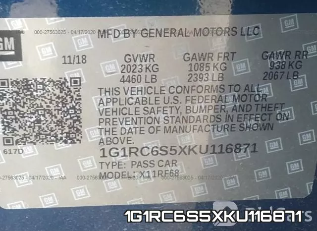1G1RC6S5XKU116871 фото 10