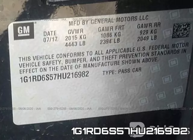 1G1RD6S57HU216982 фото 10