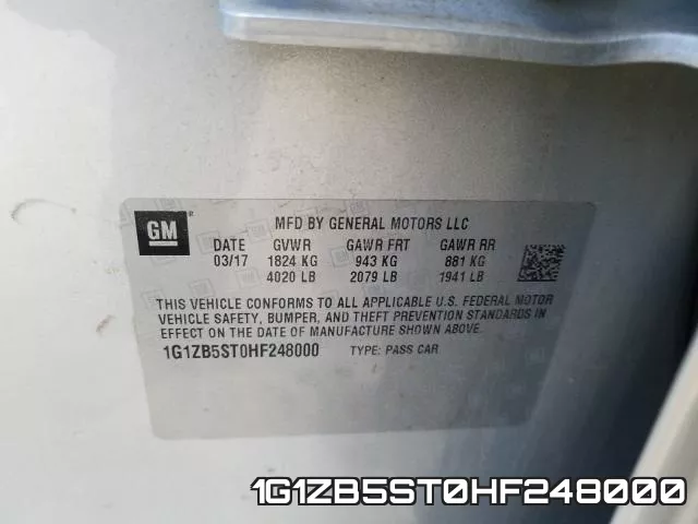 1G1ZB5ST0HF248000 фото 2