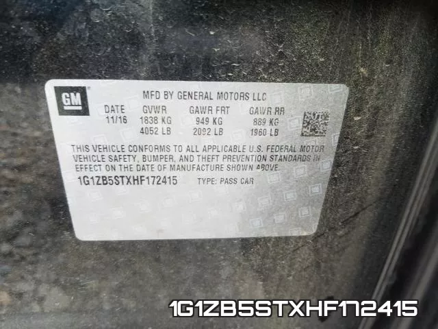 1G1ZB5STXHF172415 фото 2