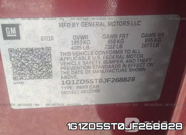 1G1ZD5ST0JF268828 фото 10