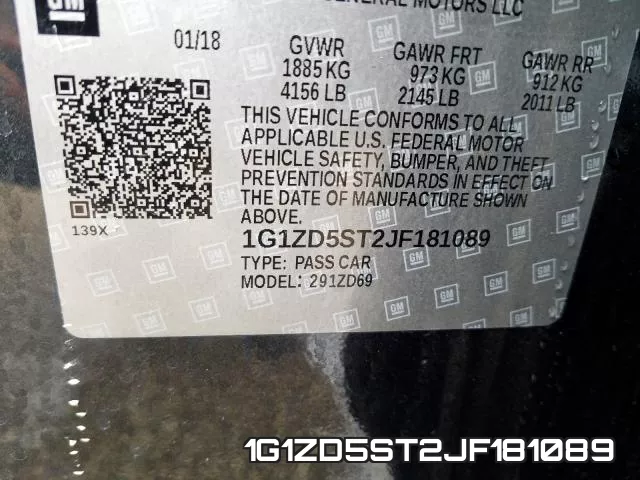 1G1ZD5ST2JF181089 фото 2