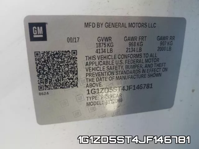 1G1ZD5ST4JF146781 фото 2