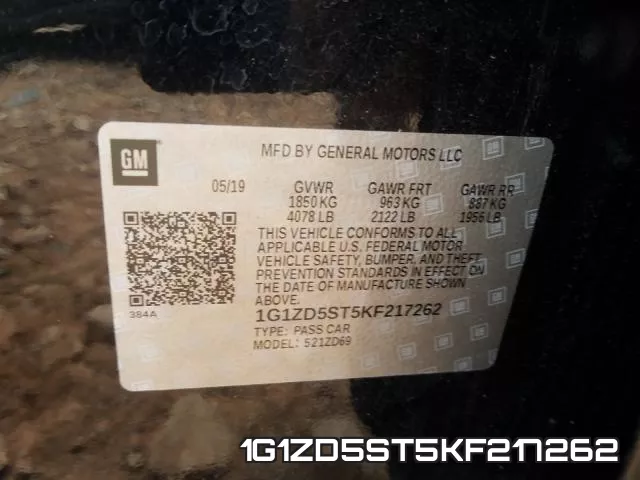 1G1ZD5ST5KF217262 фото 2