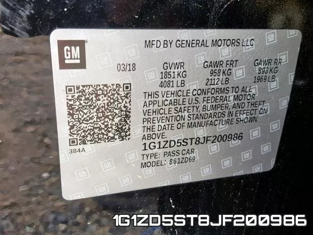 1G1ZD5ST8JF200986 фото 2