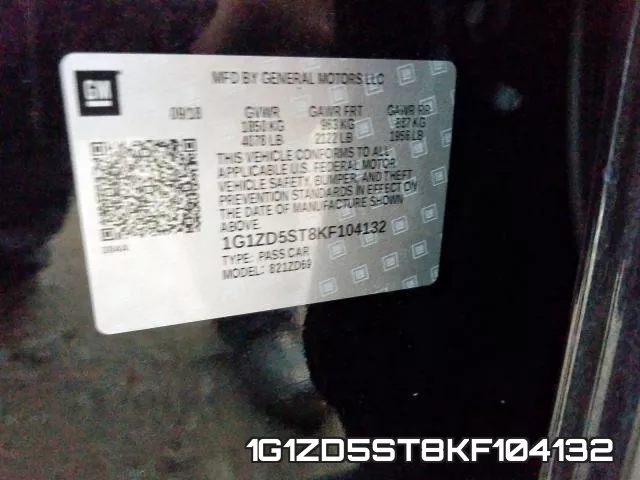 1G1ZD5ST8KF104132 фото 2