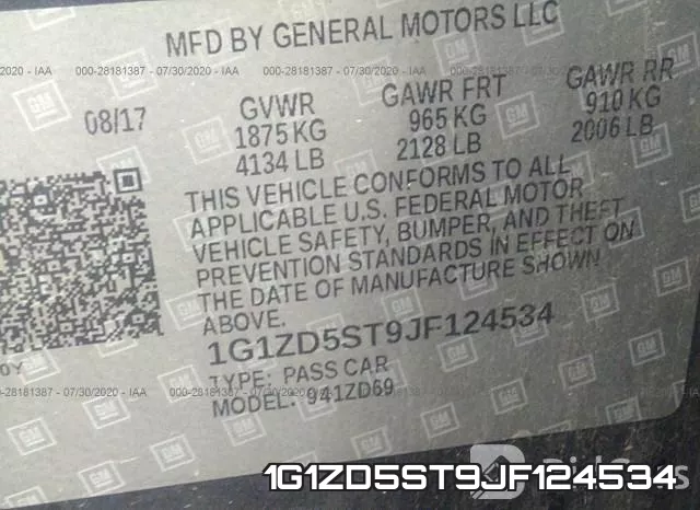 1G1ZD5ST9JF124534 фото 10