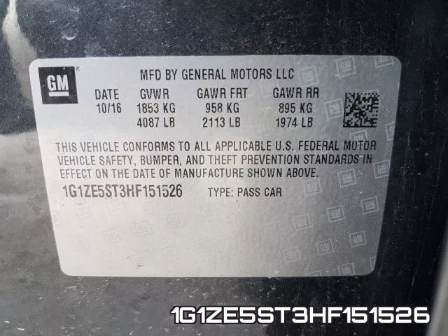 1G1ZE5ST3HF151526 фото 2