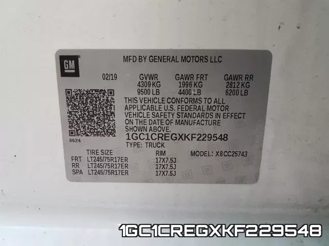 1GC1CREGXKF229548 фото 2