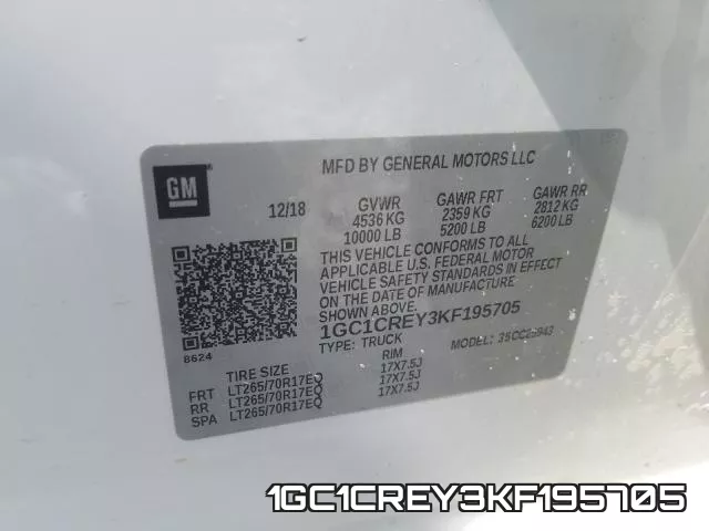 1GC1CREY3KF195705 фото 2