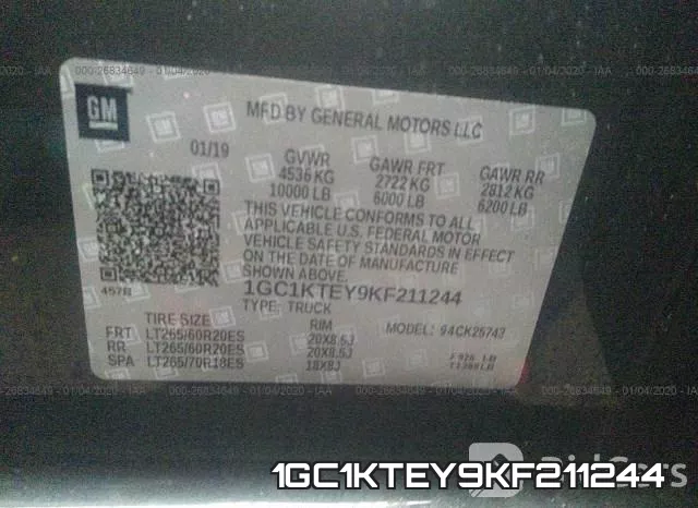 1GC1KTEY9KF211244 фото 10