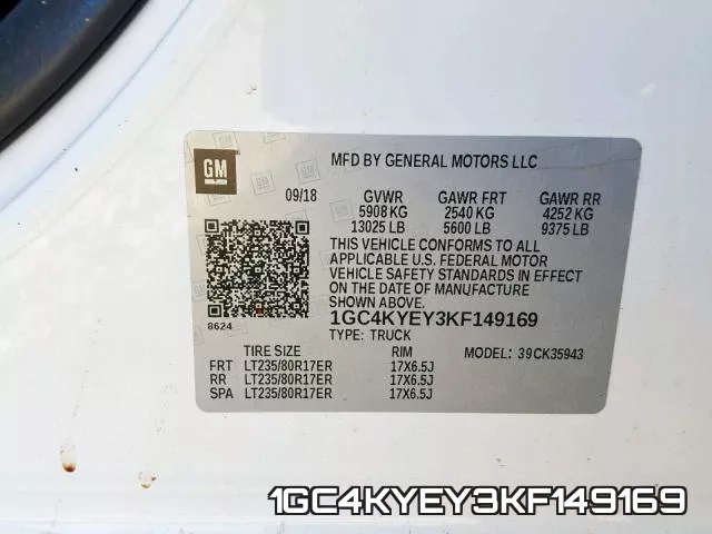 1GC4KYEY3KF149169 фото 2