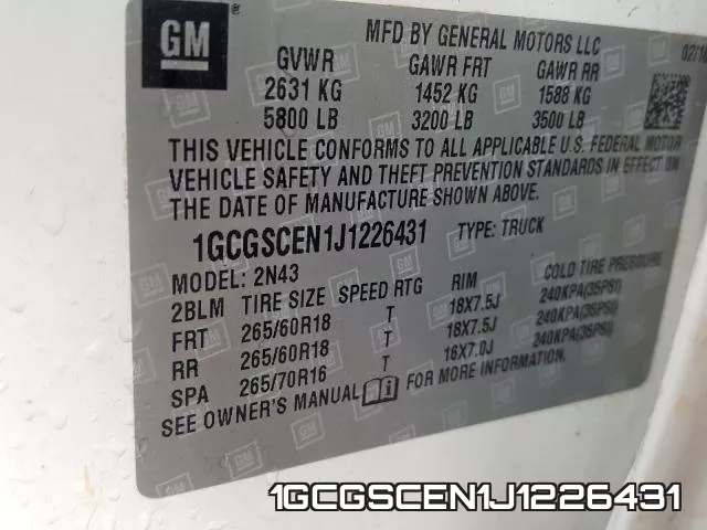 1GCGSCEN1J1226431 фото 2