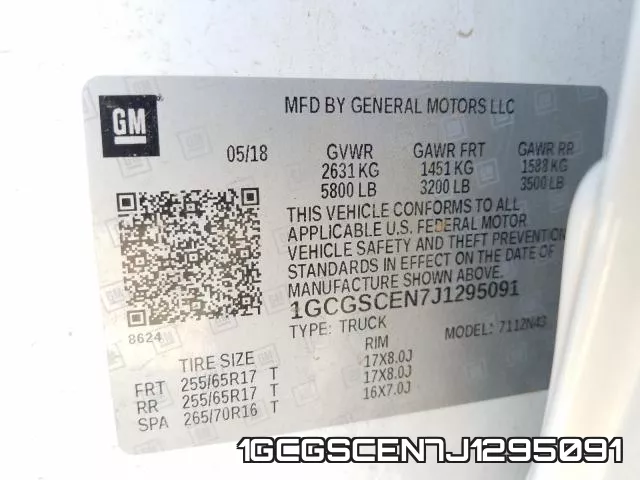 1GCGSCEN7J1295091 фото 2