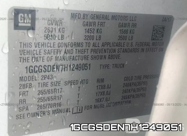1GCGSDEN7H1249051 фото 10
