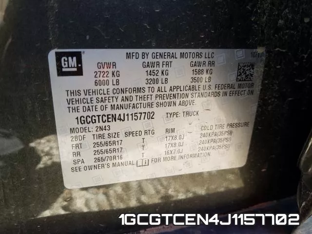 1GCGTCEN4J1157702 фото 2