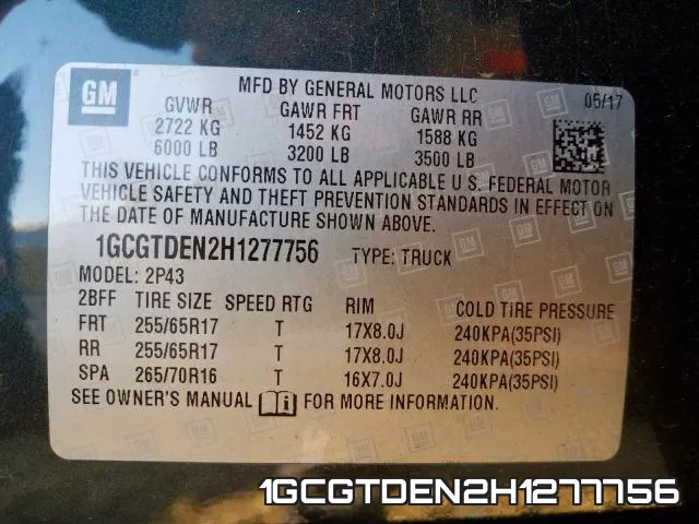1GCGTDEN2H1277756 фото 2