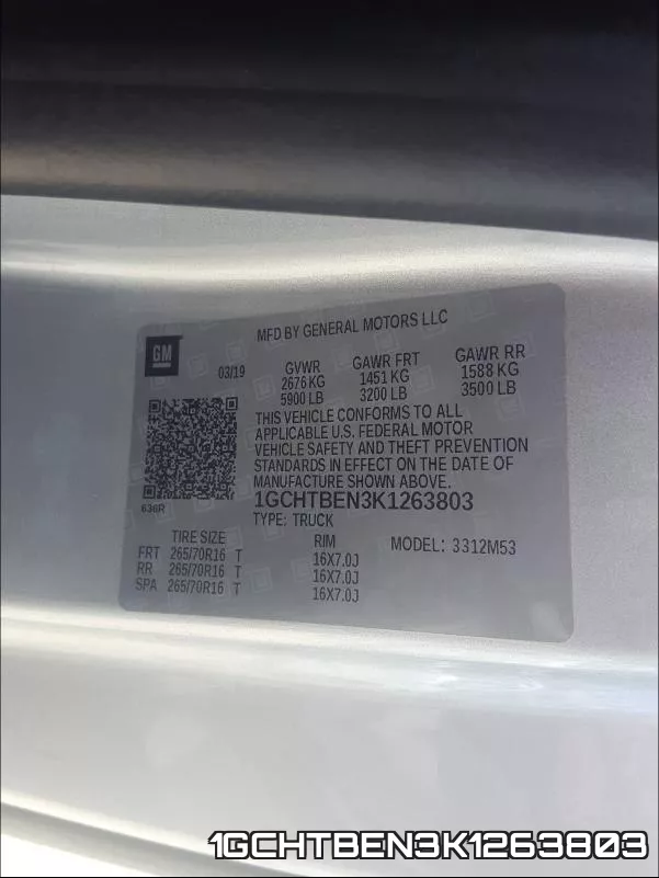 1GCHTBEN3K1263803 фото 2