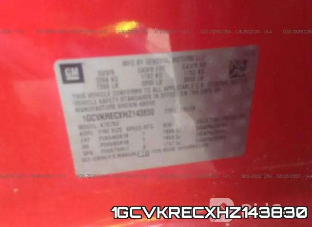 1GCVKRECXHZ143830 фото 10