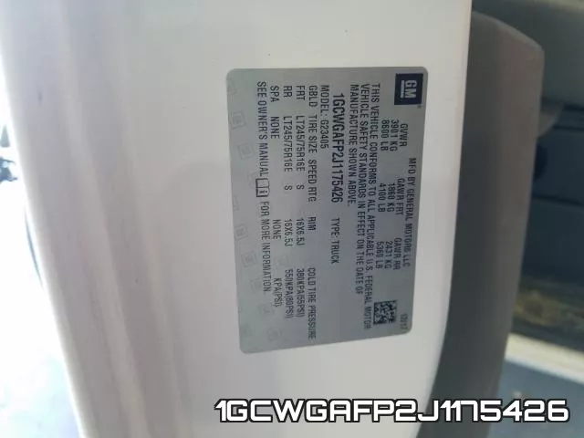 1GCWGAFP2J1175426 фото 2