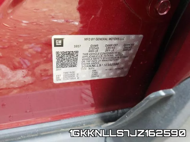 1GKKNLLS7JZ162590 фото 2