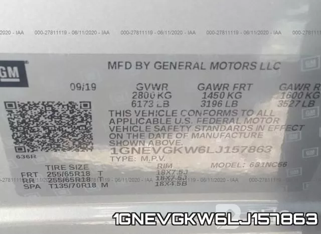1GNEVGKW6LJ157863 фото 10