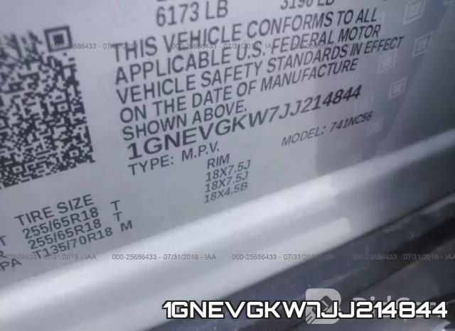 1GNEVGKW7JJ214844 фото 10