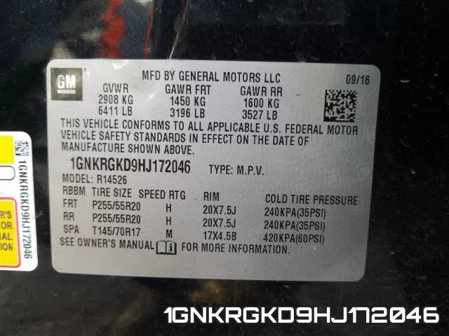 1GNKRGKD9HJ172046 фото 2