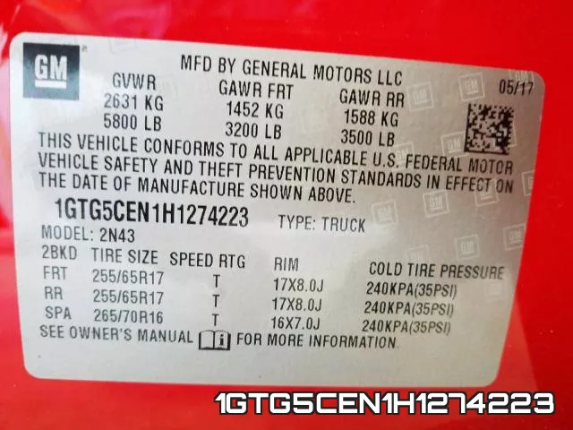 1GTG5CEN1H1274223 фото 2