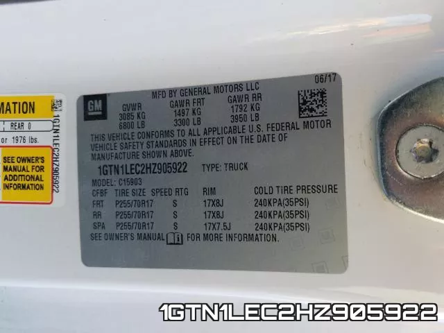 1GTN1LEC2HZ905922 фото 2