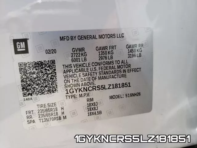 1GYKNCRS5LZ181851 фото 2