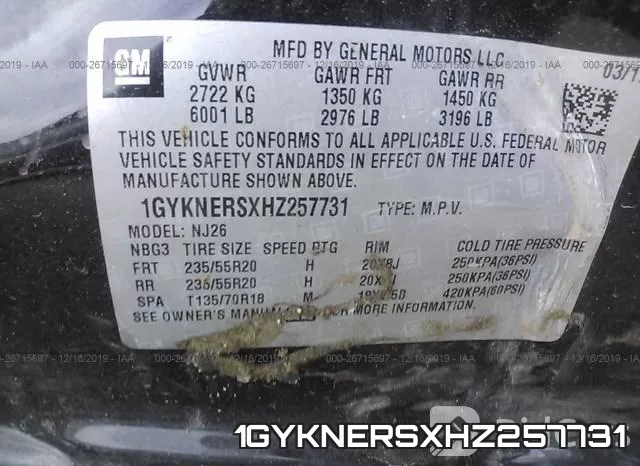 1GYKNERSXHZ257731 фото 10