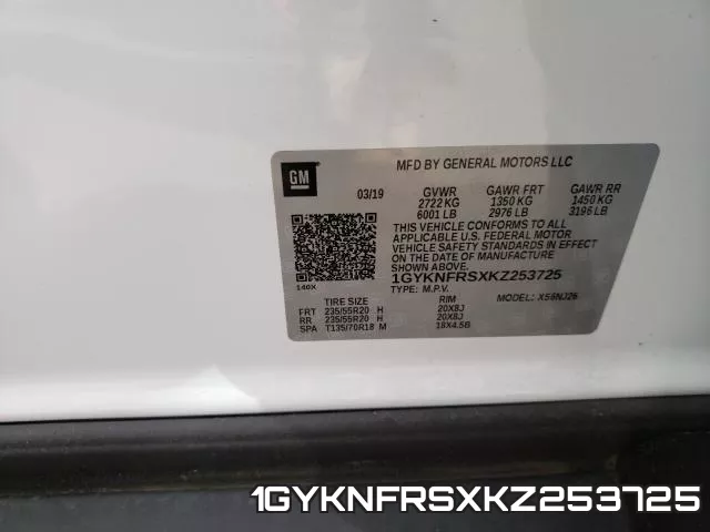 1GYKNFRSXKZ253725 фото 2