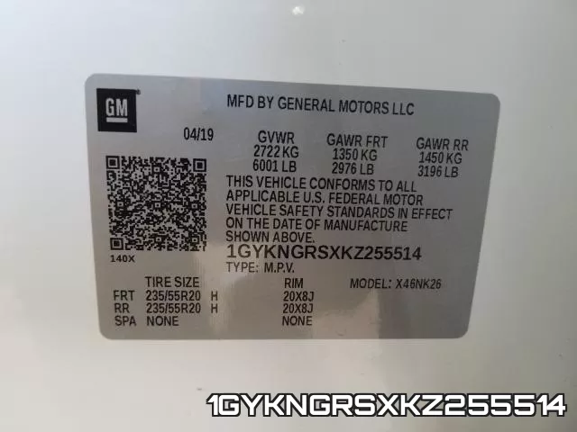 1GYKNGRSXKZ255514 фото 2