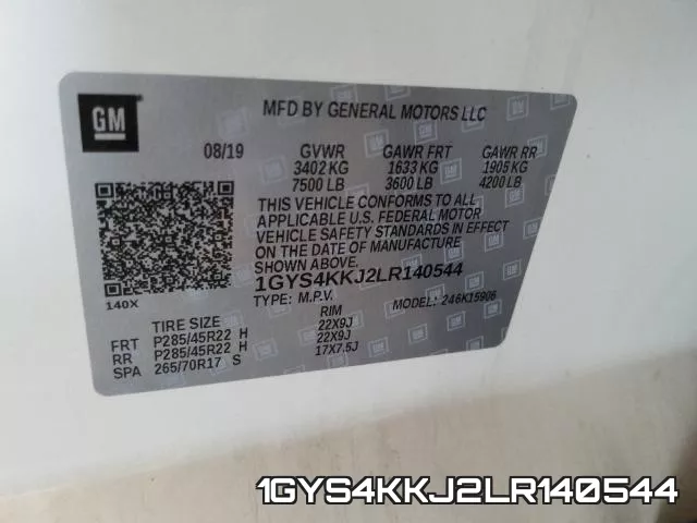 1GYS4KKJ2LR140544 фото 2