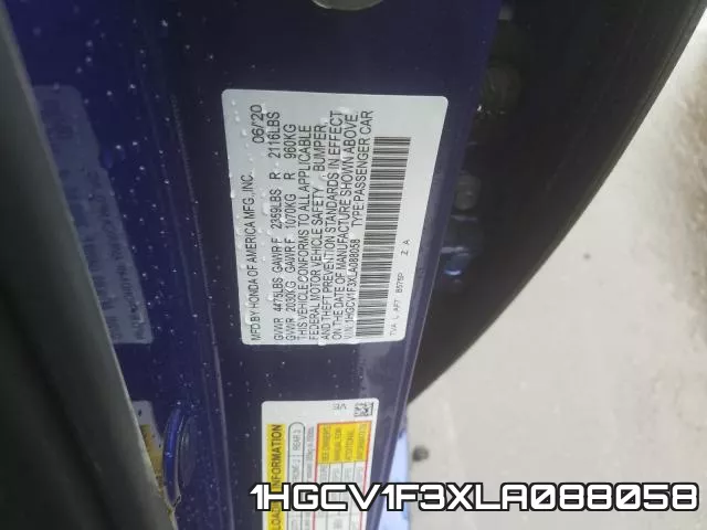 1HGCV1F3XLA088058 фото 2