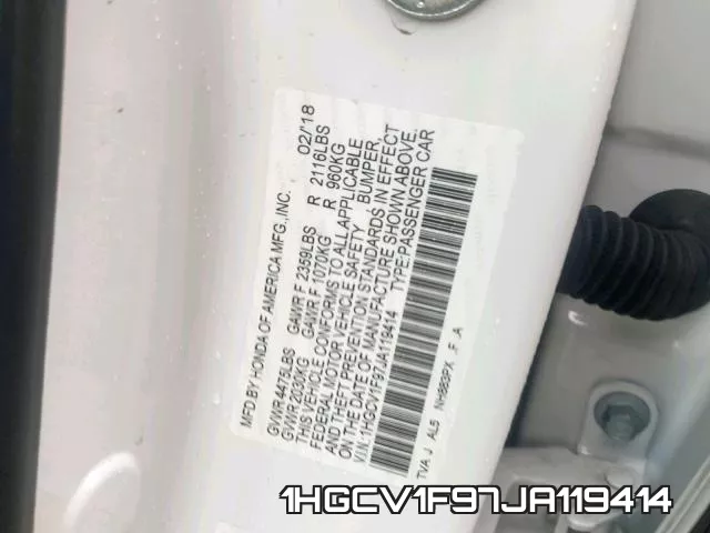 1HGCV1F97JA119414 фото 2