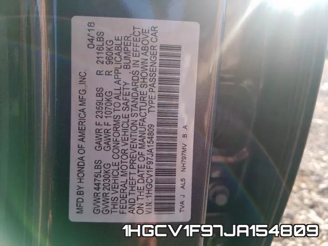 1HGCV1F97JA154809 фото 2
