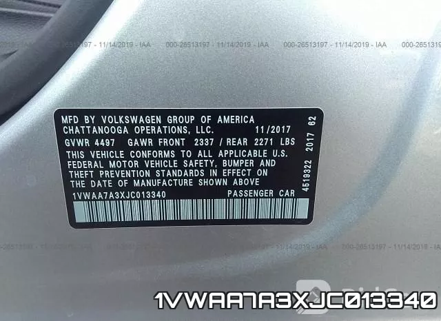 1VWAA7A3XJC013340 фото 10